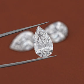 In Tweezer View Of IGI Certified Pear Cut Loose Lab Diamond