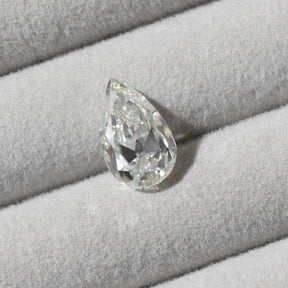 Top View Of Moissanite Pear Cut Loose Stone