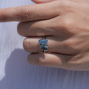 Pear and Radiant Cut Toi Et Moi Moissanite Ring