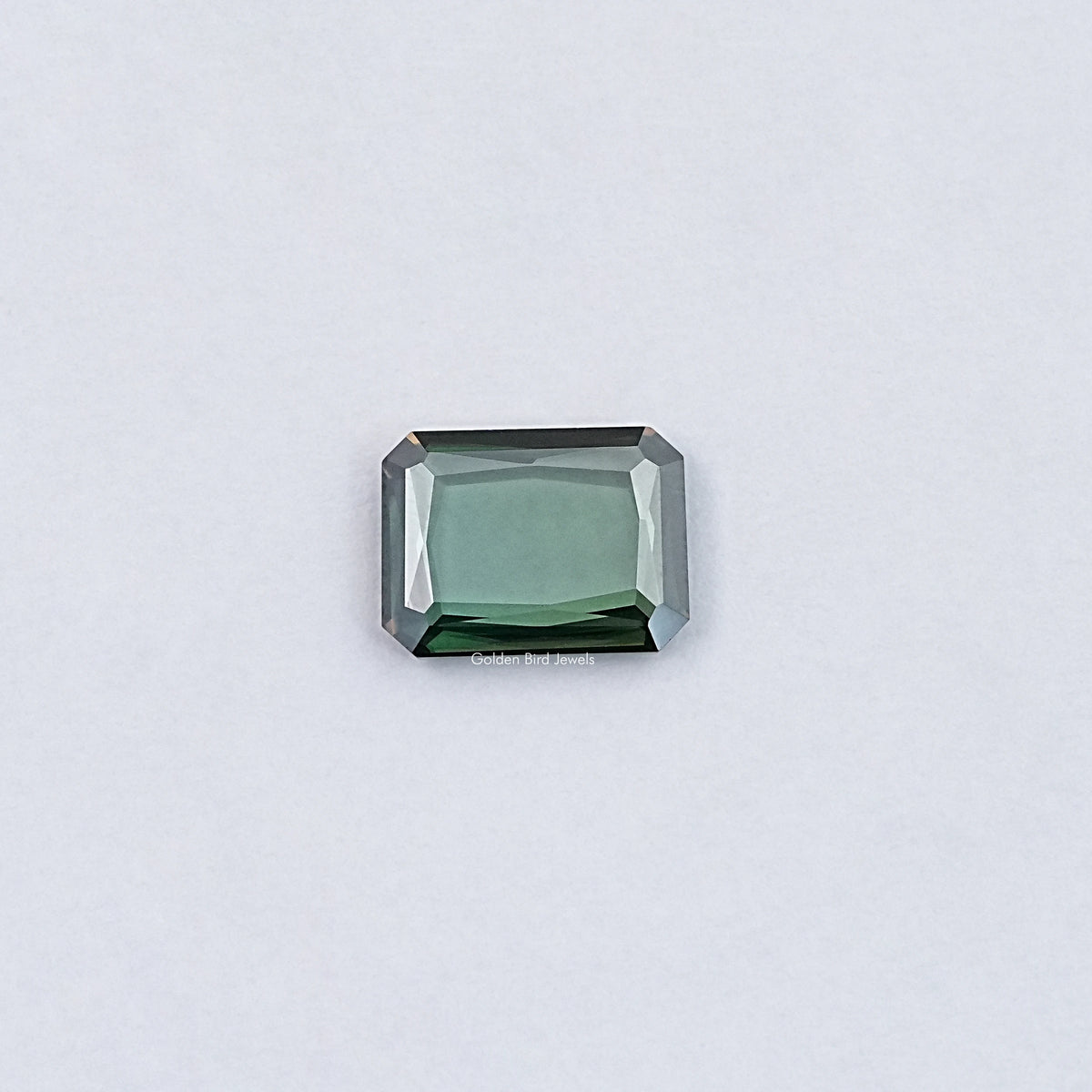 View Of Portrait Cut Emerald Loose Moissanite 