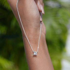 Full view of diamond bracelet in unique shape 
