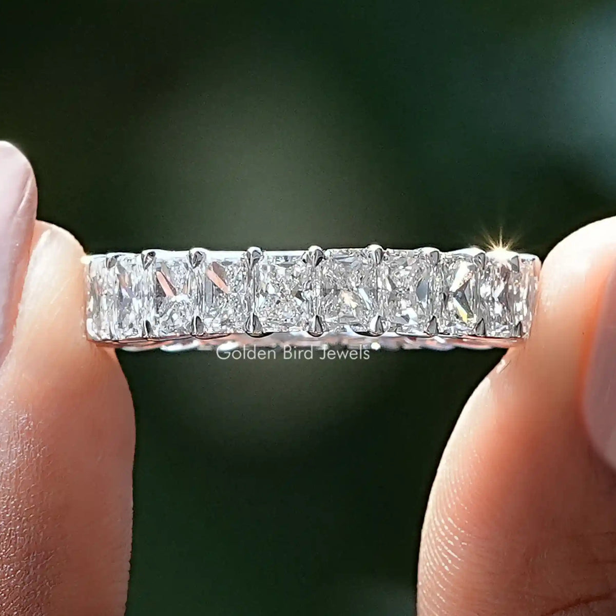 Radiant Cut Lab Diamond Eternity Wedding Band