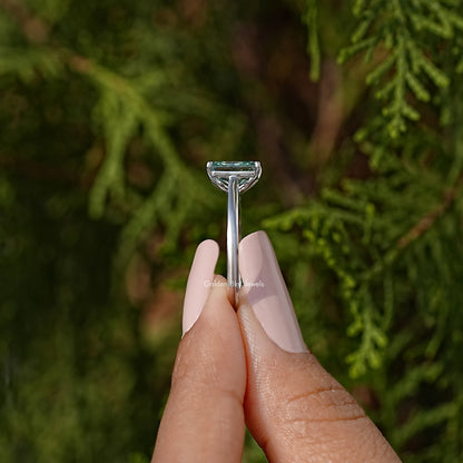 Radiant Moissanite Gemstone Solitaire Engagement Ring