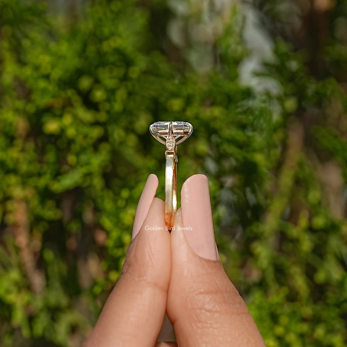 Moissanite Old Mine Radiant Engagement Ring