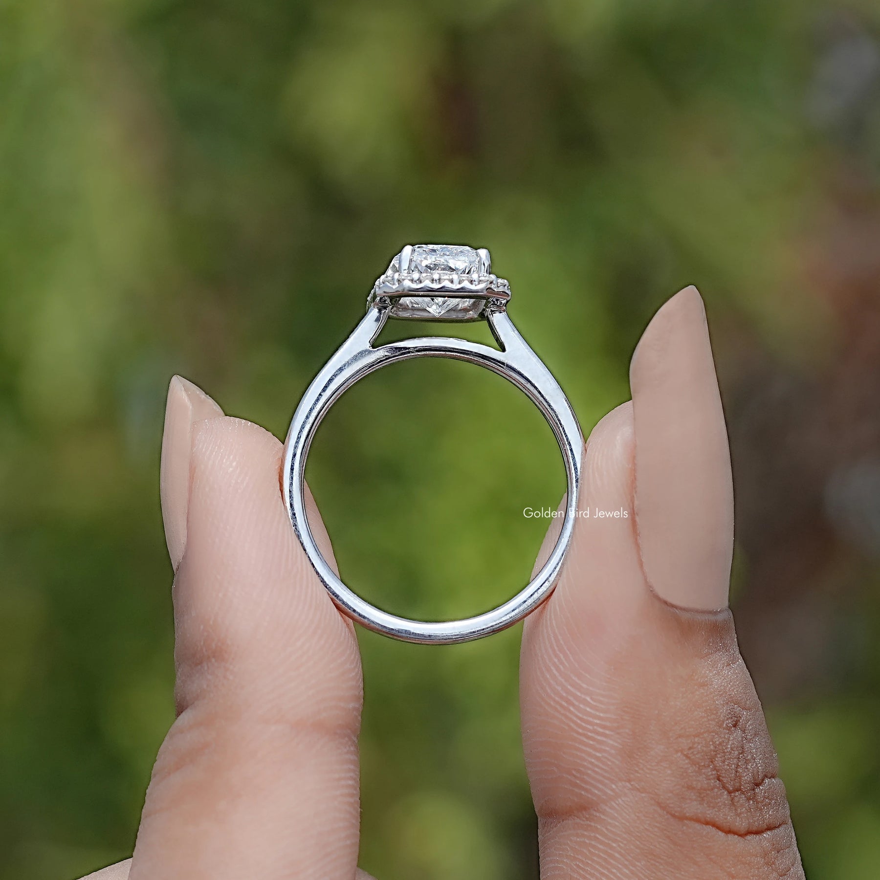 Radiant Cut Lab Grown Diamond Halo Ring