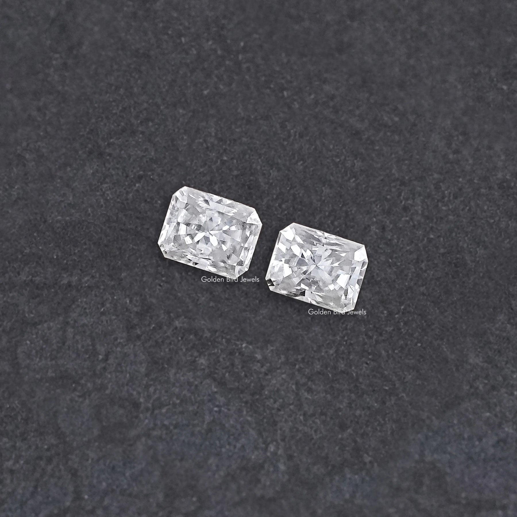 Radiant Cut Loose Moissanite Pair