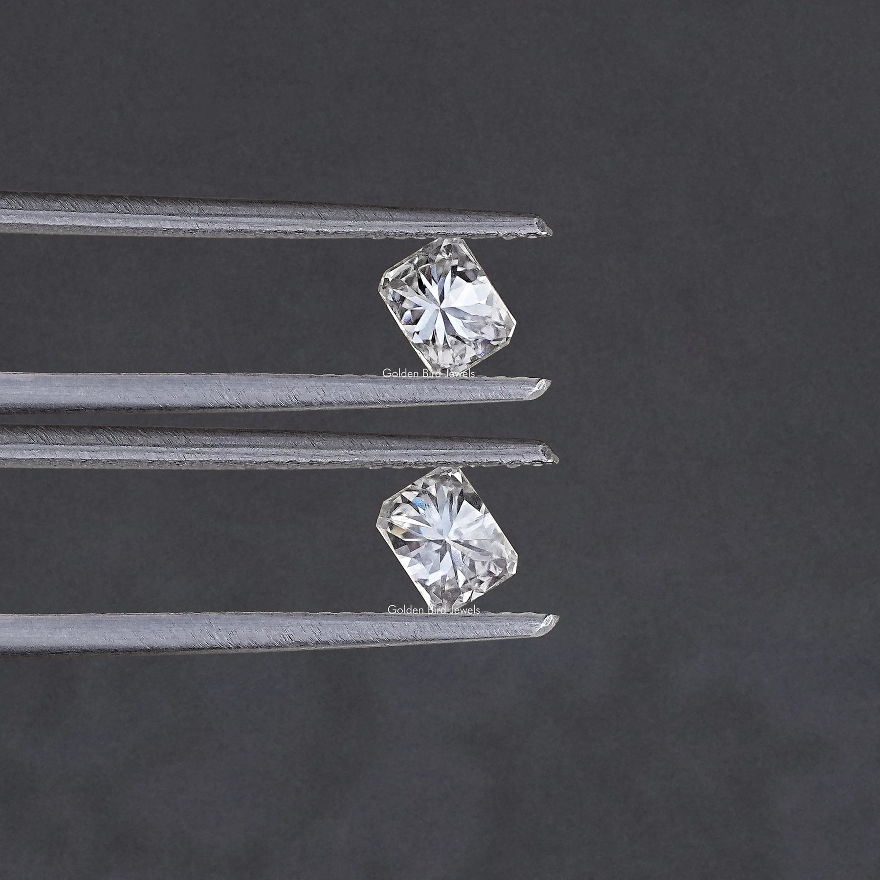 Radiant Cut Loose Moissanite Pair