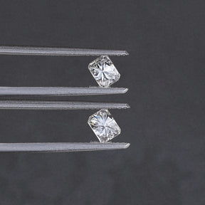 Radiant Cut Loose Moissanite Pair