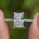 Radiant Shaped Accent Lab Diamond Ring
