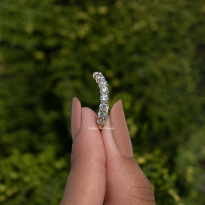 Round Cut Diamond Ring Full Eternity Band