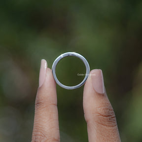 Back view of Round Cut Moissanite solitaire Ring 