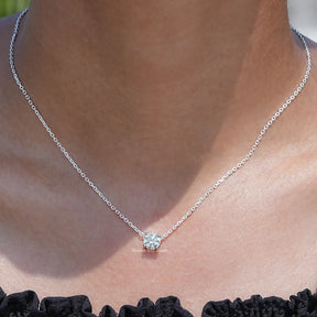 In front view of diamond Round Shape pendant
