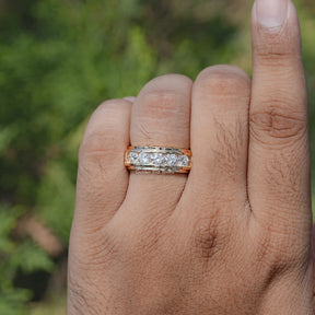 Round Cut Lab Diamond Channel Set Men's Ring