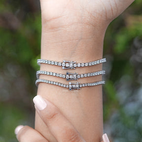 Round Cut Lab Grown Diamond Tennis Bracelet