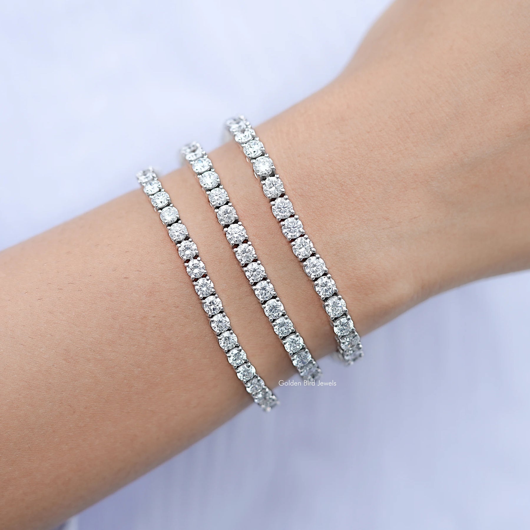 Round Cut Eco Friendly Diamond Tennis Bracelet