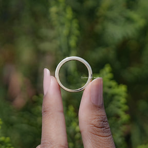 Round Cut Moissanite Half Eternity Channel Set Band