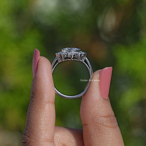 Round Shaped Moissanite Halo Ring