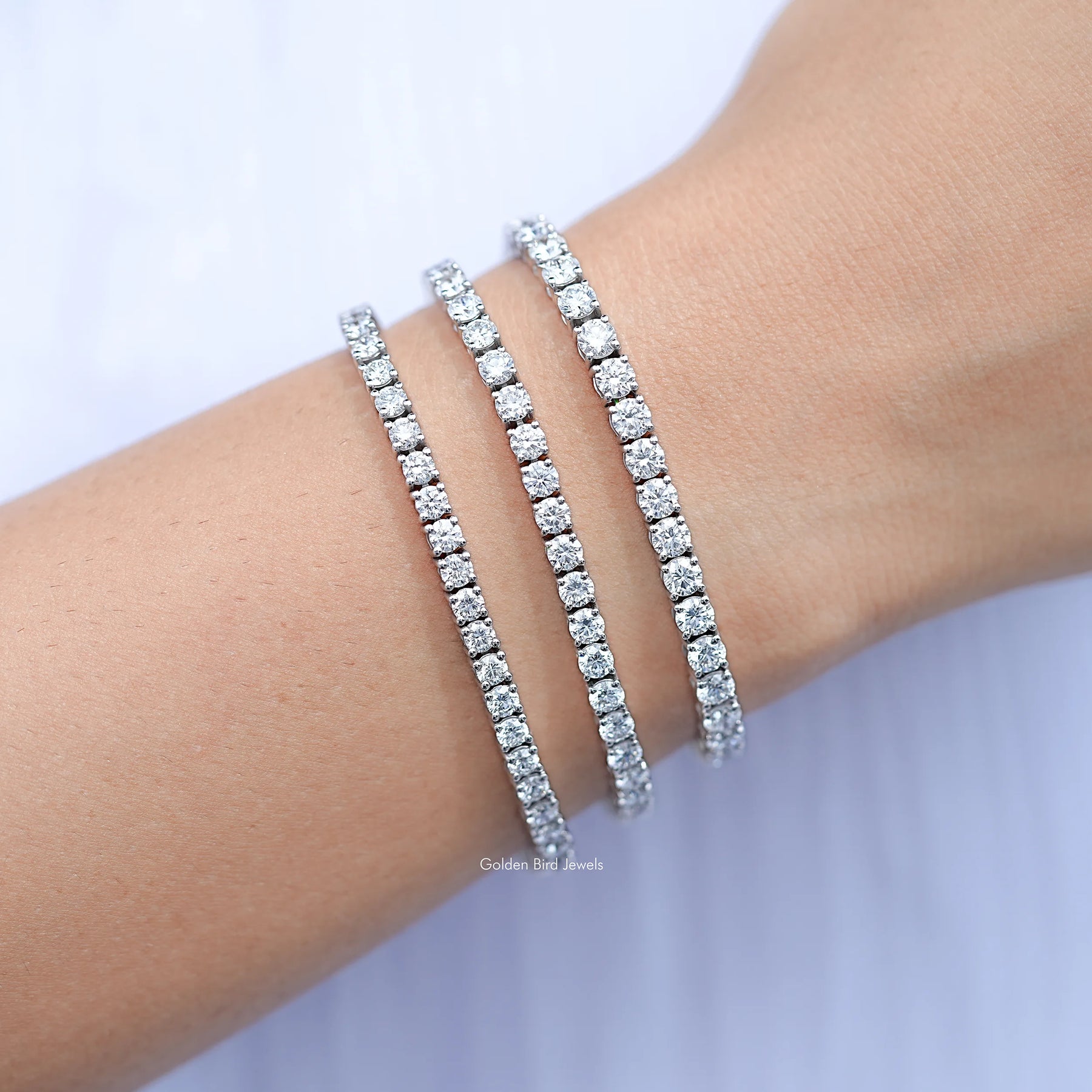 Round Shaped CVD Diamond Bridal Bracelet