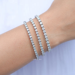 Round Shaped CVD Diamond Bridal Bracelet