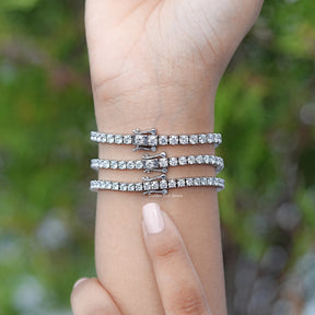 Round Shaped CVD Diamond Bridal Bracelet