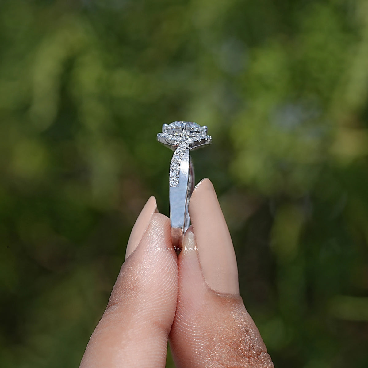 Round Shaped Lab Diamond Bypass Ring