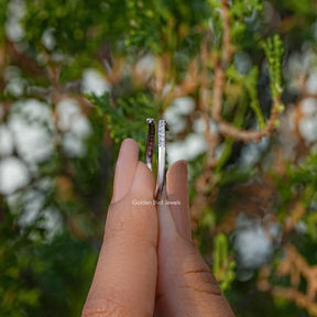 Round Cut Lab Diamond Open Cuff Band