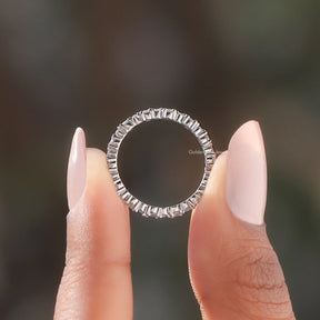 [Moissanite Round Cut Eternity Band]-[Golden Bird Jewels]