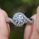 Round Shaped Lab Diamond Bypass Ring