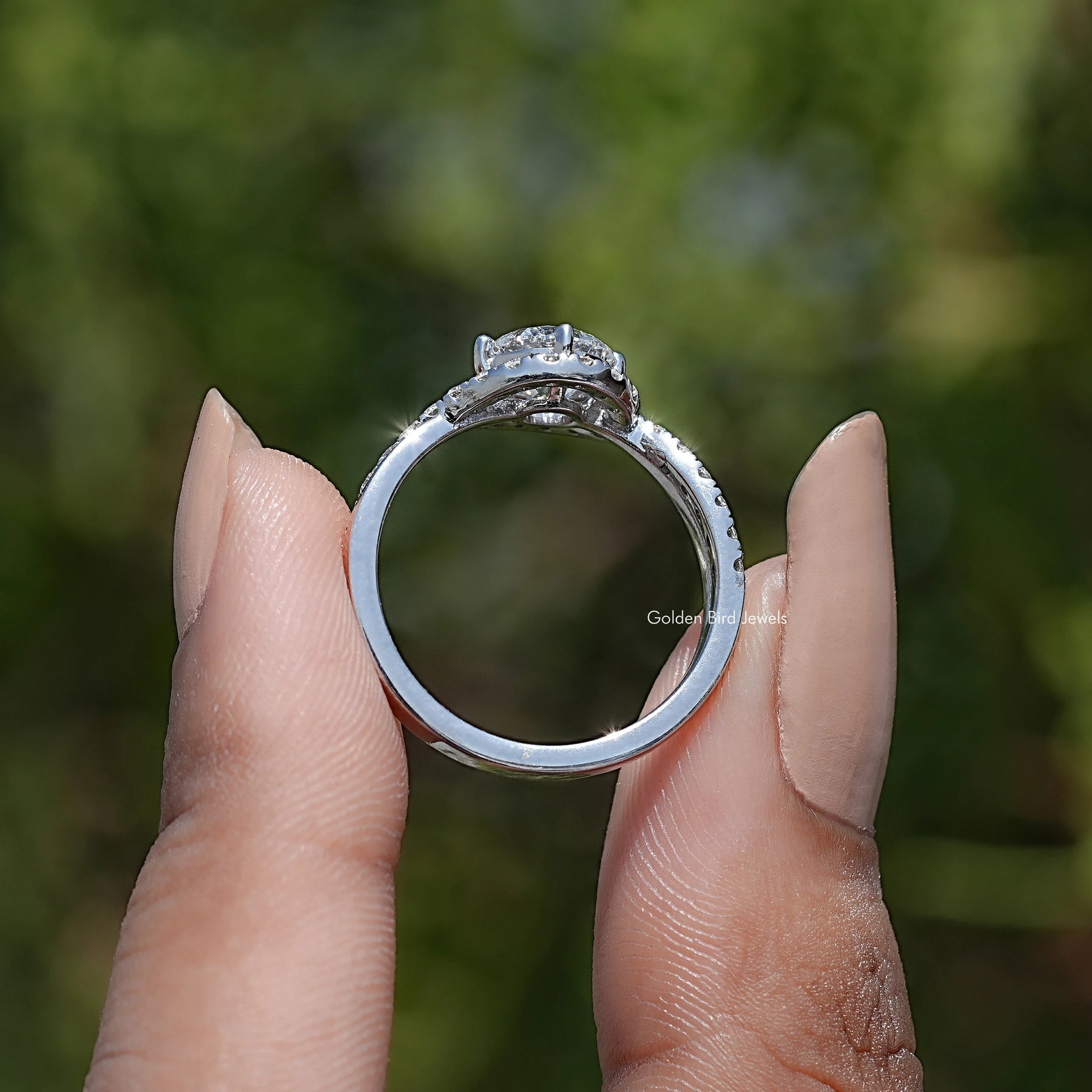 Round Shaped Lab Diamond Bypass Ring