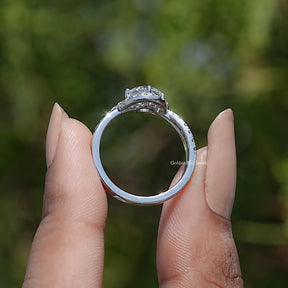 Round Shaped Lab Diamond Bypass Ring
