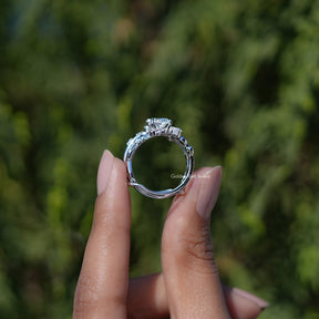 Back view of Twisted Shank Bridal Ring Set Ring
