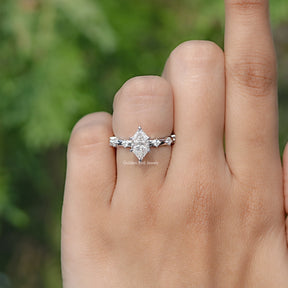 Dutch Marquise Cut Moissanite Distance Ring