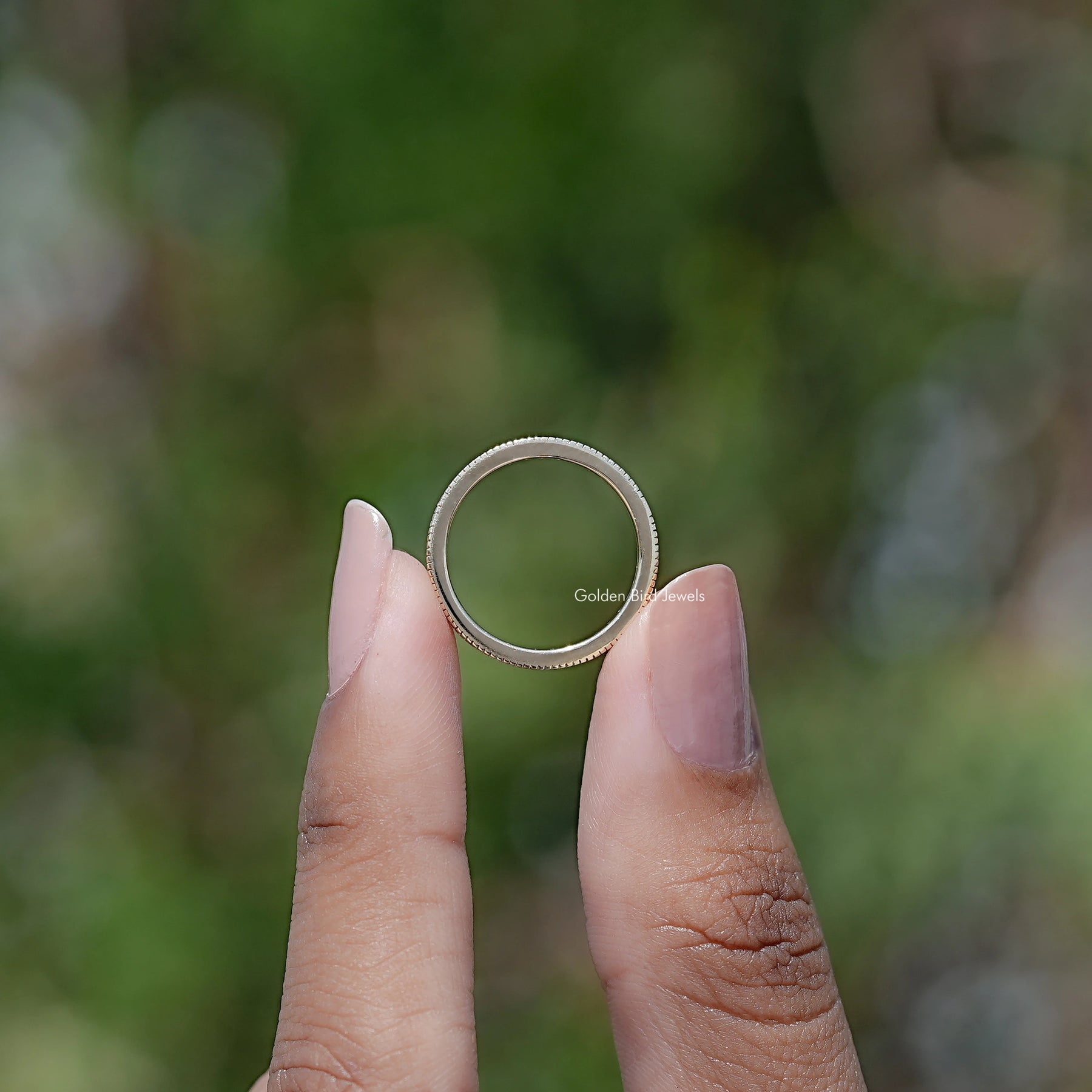 Round Cut Lab Diamond Full Eternity Wedding Band