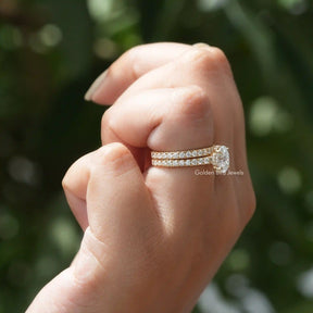 Oval Cut Lab Grown Diamond Wedding Ring Set