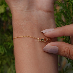Back view of diamond heart cut halo  bracelet