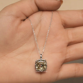 View of moissanite pendant for women