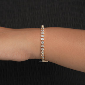 Square Cushion Lab Diamond Tennis Bracelet