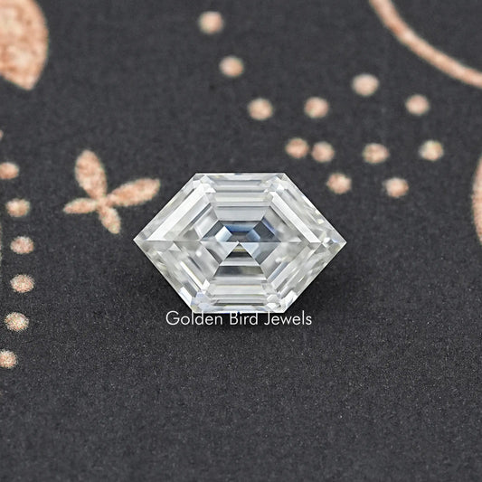 Step Cut Hexagon Moissanite Loose Stone