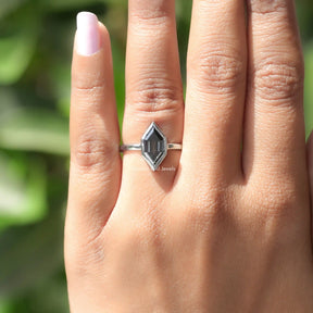 Moissanite Step Cut Dutch Marquise Solitaire Ring