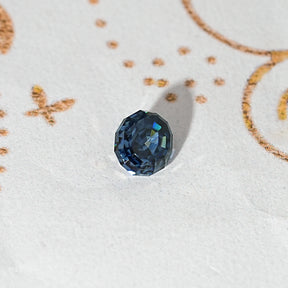 Blue Sapphire Step Cut Oval Loose Moissanite