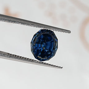 Blue Sapphire Step Cut Oval Loose Moissanite