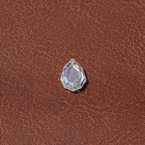 Top View of  Step Cut Portrait Pear Loose Moissanite