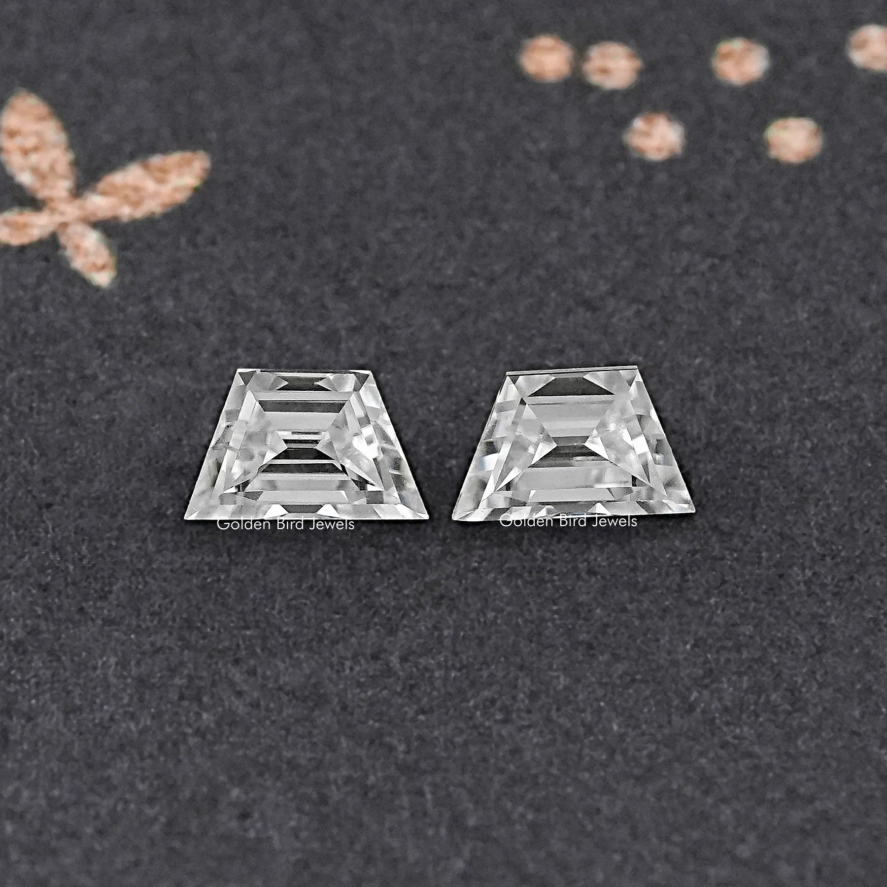 Step Cut Trapezoid Moissanite Matching Pair