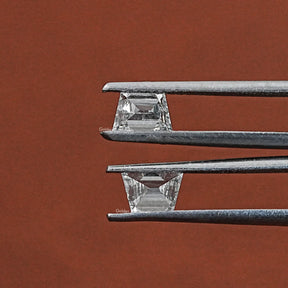 In Tweezer View Of Lab Grown Trapezoid Diamonds