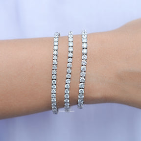 Round Shaped CVD Diamond Bridal Bracelet