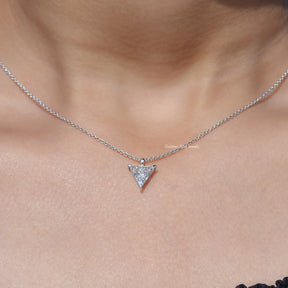 Triangle Cut Lab Diamond Solitaire Necklace