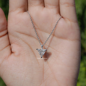 Triangle Cut Lab Diamond Solitaire Necklace