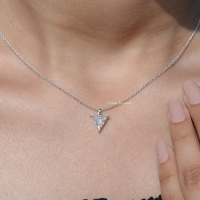 Triangle Cut Lab Diamond Solitaire Necklace