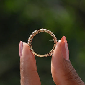 Trillion And Baguette Diamond Eternity Wedding Band
