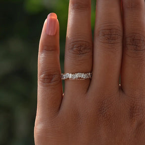 Trillion And Baguette Diamond Eternity Wedding Band